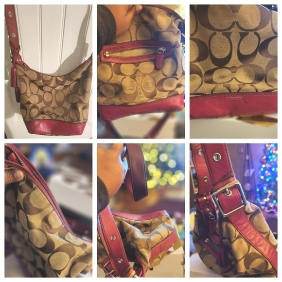 💝2/$30 Authentic Coach®️ Legacy Signature Crossbody Duffle 👜 - Picture 1 of 16